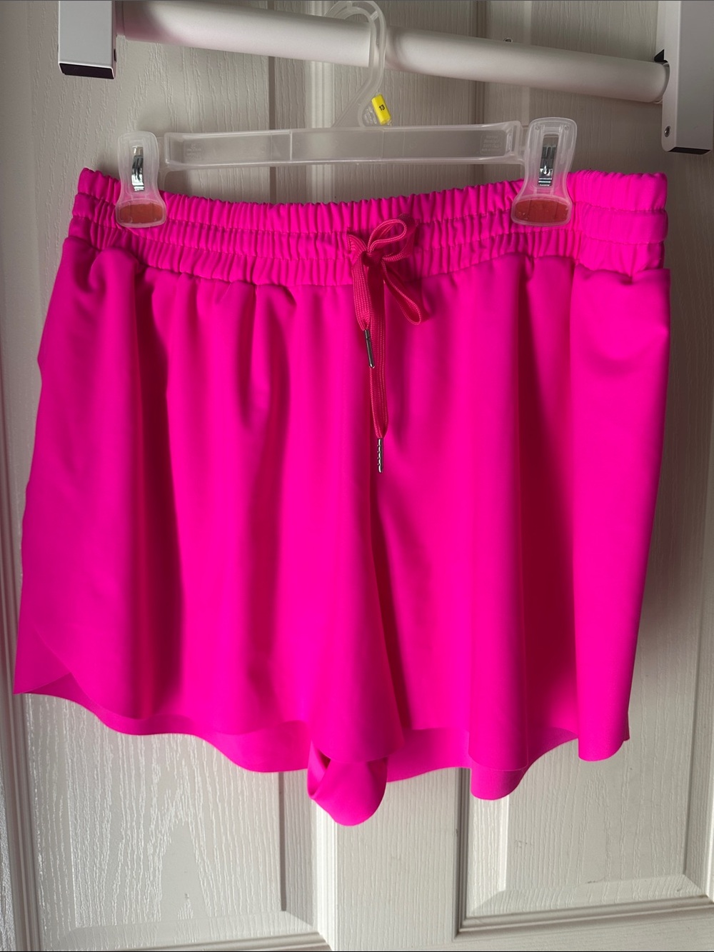Women's Hot Pink Drawstring Active Shorts